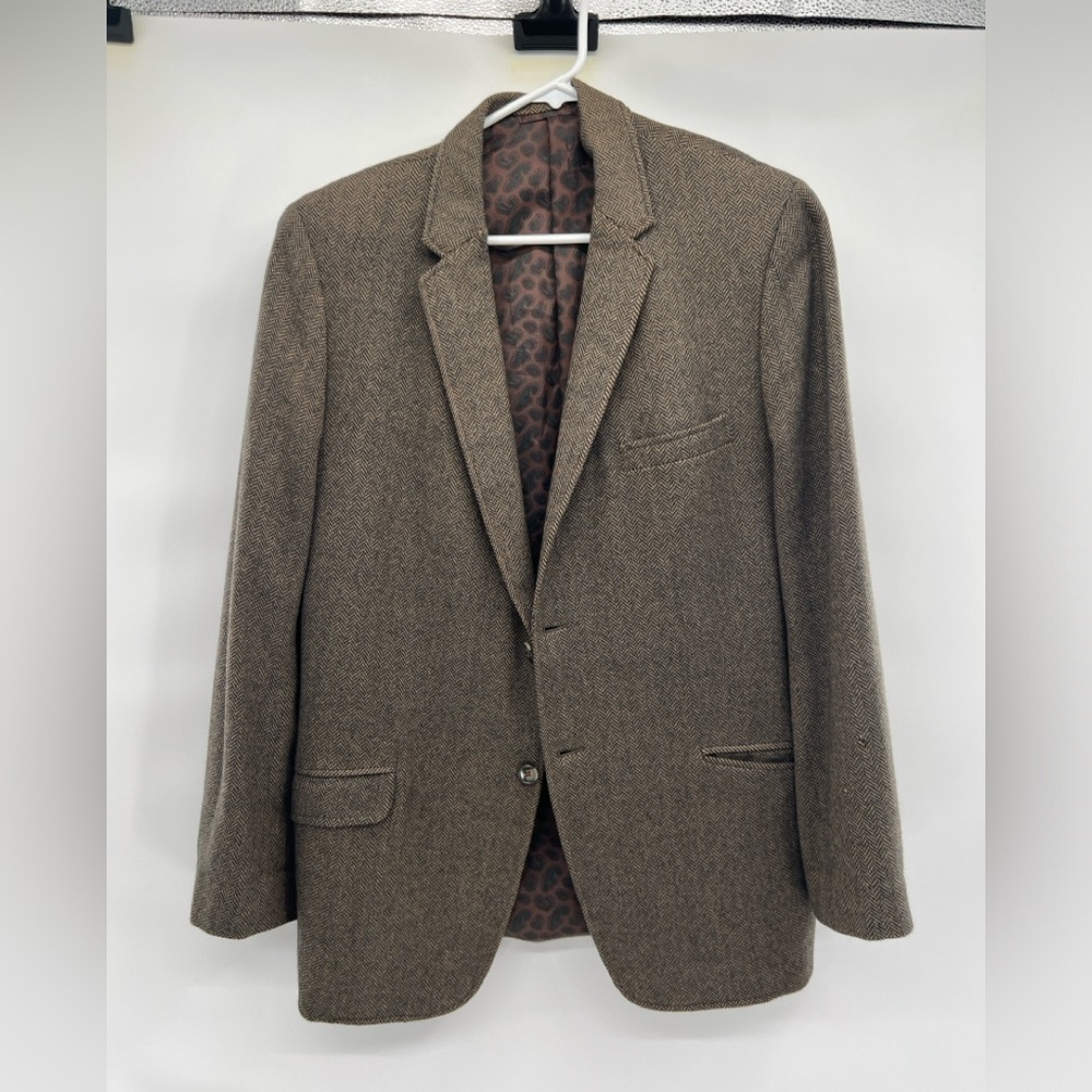 Princeton Custom Tailors Brown Suit Jacket Size L